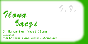 ilona vaczi business card