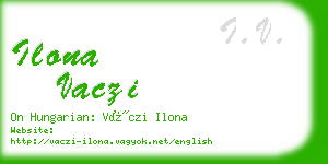 ilona vaczi business card